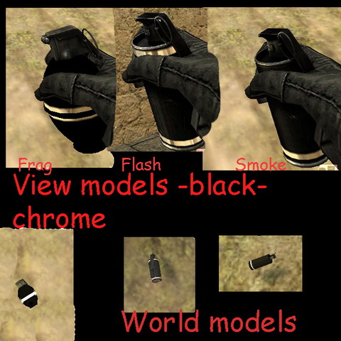 Скин для Grenades -Chrome And Black Nades